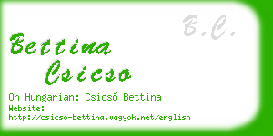 bettina csicso business card